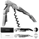 LUSCIOUZ ソムリエナイフ ダブルアクション 高級 ワインオープナー 簡単 コルク抜き ワイングッズ バー用品 プレゼン…