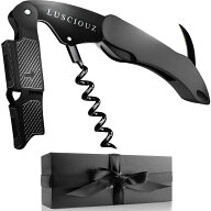 【3冠】LUSCIOUZ ルーシャズ ソムリエナイフ ダブルアクション 2段式 高級 ワインオープナー コルク抜き …