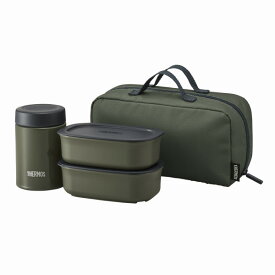 サーモス 真空断熱スープランチセット JEA-801 KKI カーキ[スープジャー:200ml/THERMOS]