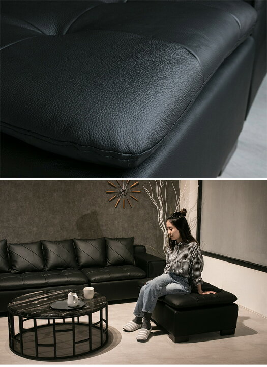 italsofa 本革 レザー 2人掛け ソファー ネイビー 高級 - 2人掛けソファ
