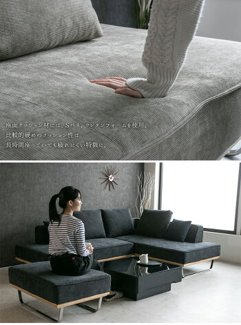 楽天市場 送料無料 スツール オットマン ファブリック コーデュロイ 1人掛け 足置き 布 単品 ブルー グリーン ダークグレー スチール カーキ 高級 モダン 北欧 1p 一人掛け ファブリックソファ 93cm おしゃれ Lushroom ラッシュルーム