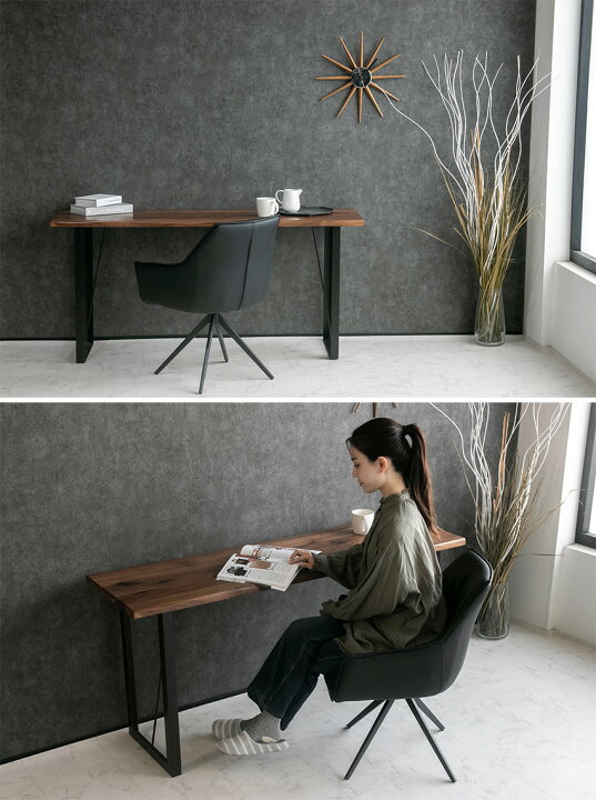 楽天市場】【送料無料】 デスク 幅150cm 無垢 ウォールナット オーク  