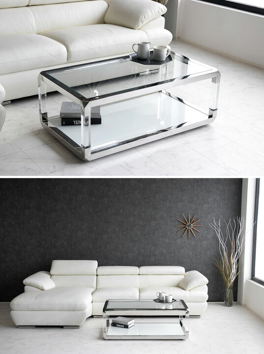 楽天市場】【送料無料】 センターテーブル ガラステーブル ガラス製  