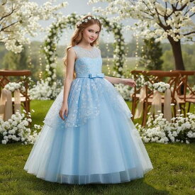 子供ドレス　ピアノ発表会ドレス　子供フォーマルドレス　フラワーガール　ゴールド　ブルー　ピンク　女の子ドレス　プリンセスドレス　お誕生会　演奏会　コンクール　結婚式ドレス　キッズドレス　七五三撮影ドレス 子供服