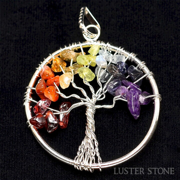 楽天市場】7-chakra Tree チャクラ 生命の木 ペンダントトップ 