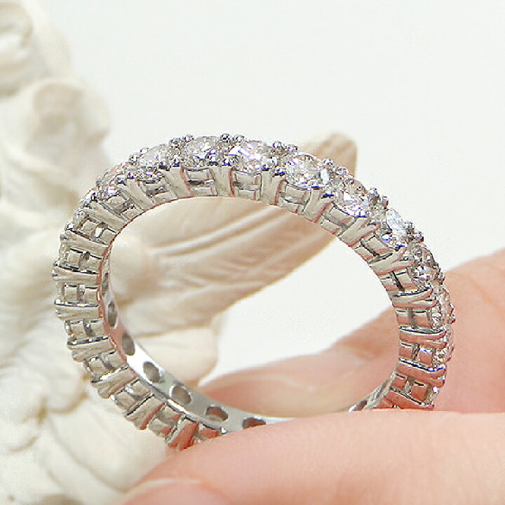 楽天市場】Pt900【2.0ct】ダイヤモンド フルエタニティリング【送料 