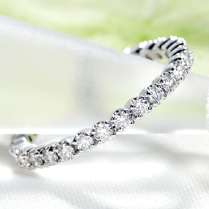 楽天市場】Pt950【0.75ct】ダイヤモンド フルエタニティリング 
