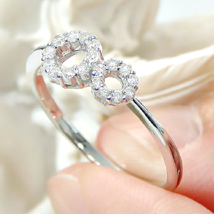 楽天市場】【数量限定】K18YG/WG【0.16ct】サークルモチーフ 