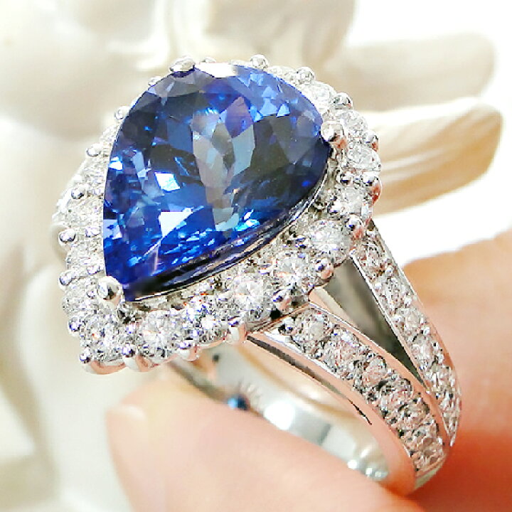 楽天市場】K18WG【1.16ct】タンザナイト＆ダイヤモンド リング【送料  