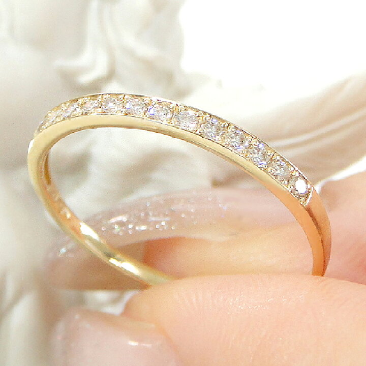 楽天市場】K18YG【0.15ct】ダイヤモンド エタニティ リング【送料無料 