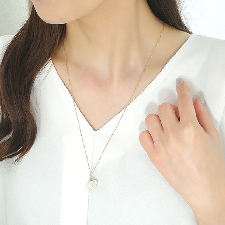 楽天市場】【数量限定】K10YG 淡水パール ロング ネックレス 60cm 