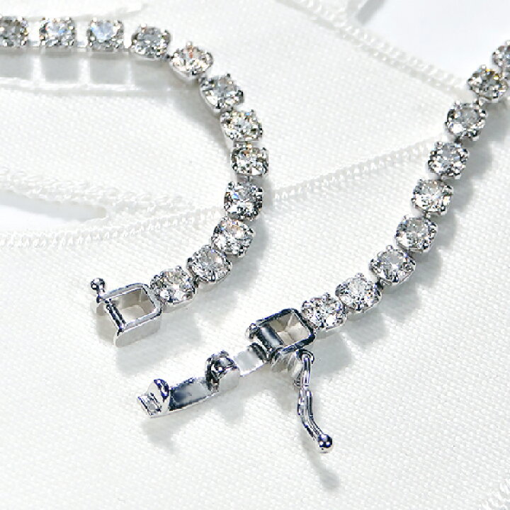 楽天市場】【10.0ct】Pt850 ダイヤモンド テニス ネックレス【送料無料  
