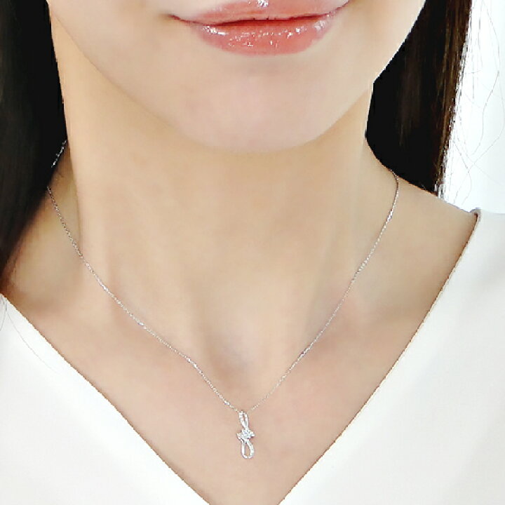 楽天市場】【限定9本】K18WG【0.08ct】ツイストモチーフ ダイヤモンド 