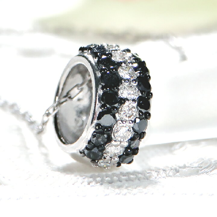 楽天市場】【数量限定】K18WG【0.25ct】 ダイヤ＆ブラックダイヤモンド 