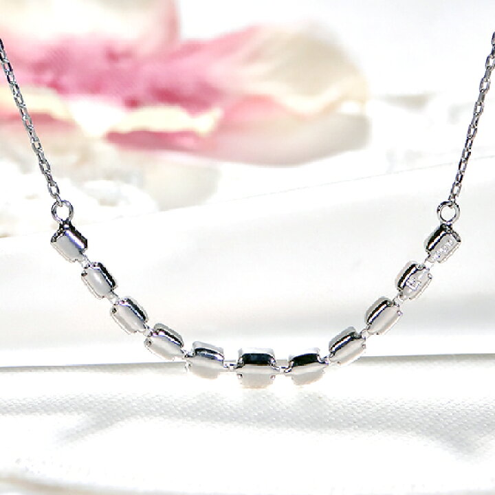 楽天市場】K18WG【0.30ct】ダイヤモンド ライン ネックレス【送料無料 