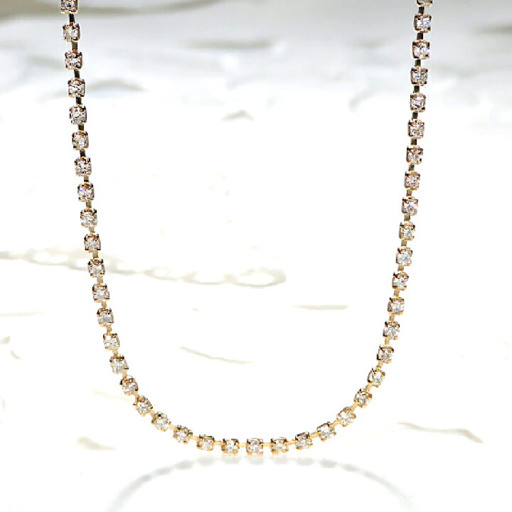 楽天市場】【3.0ct】Pt900/K18YG ダイヤモンド テニス ネックレス 