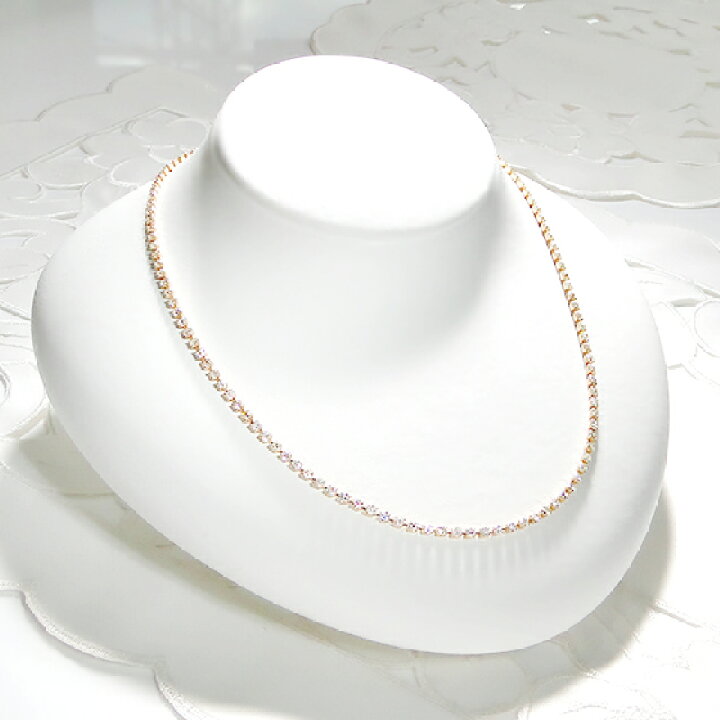 楽天市場】【5.0ct】K18YG ダイヤモンド テニス ネックレス【送料無料 
