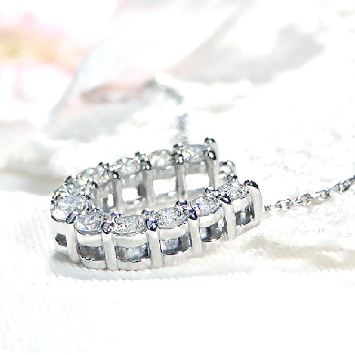 楽天市場】Pt950【0.5ct】馬蹄モチーフ ダイヤモンド ネックレス【送料 