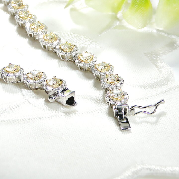 楽天市場】【13.79ct】Pt850/K18YG イエローダイヤモンド ネックレス  