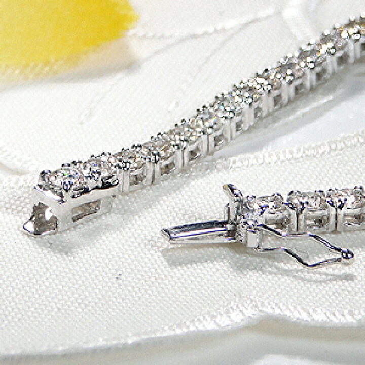 楽天市場】【5.0ct】Pt850 ダイヤモンド テニス ブレスレット【送料 