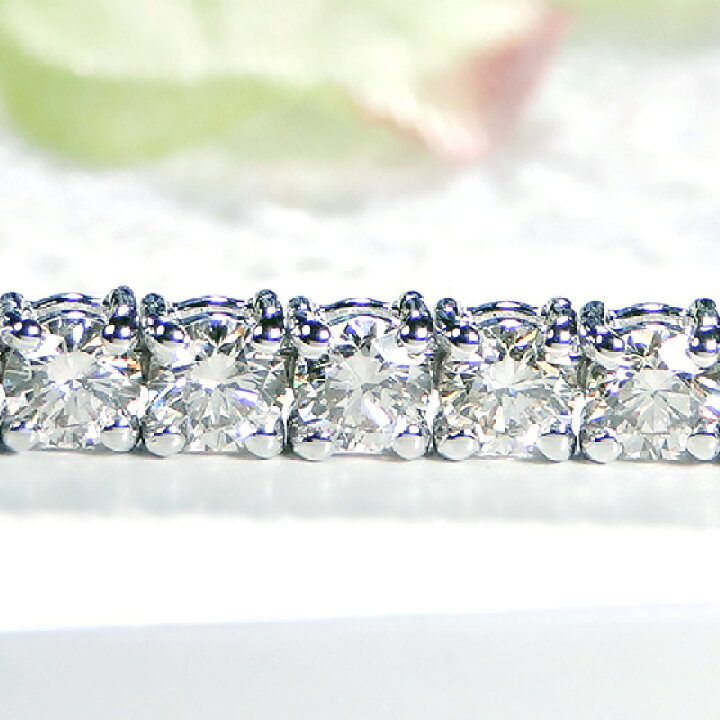 楽天市場】【7.0ct】Pt850 ダイヤモンド テニス ブレスレット【送料 