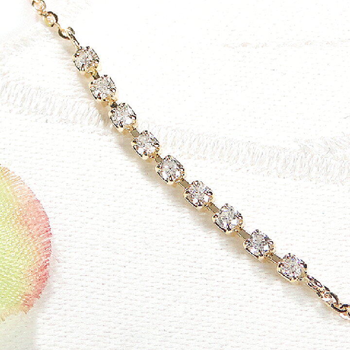 楽天市場】K18YG【0.2ct】 ダイヤモンド ブレスレット【送料無料】18金 