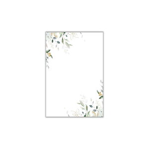 ハガキサイズカード 《leaf frame》50枚入り幅10cm×高さ14.8cmかわいい おしゃれ はがき ハガキ ポストカードミニカード ギフトカード グリーティングカード サンキューカード