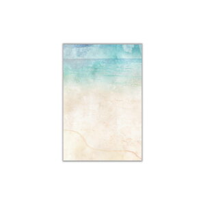 ハガキサイズカード 《砂浜》50枚入り幅10cm×高さ14.8cmかわいい おしゃれ はがき ハガキ ポストカードミニカード ギフトカード グリーティングカード サンキューカード