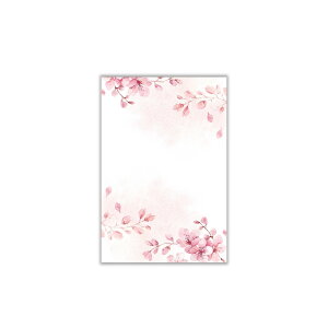 ハガキサイズカード 《桜 さくら》50枚入り幅10cm×高さ14.8cmかわいい おしゃれ はがき ハガキ ポストカードミニカード ギフトカード グリーティングカード サンキューカード