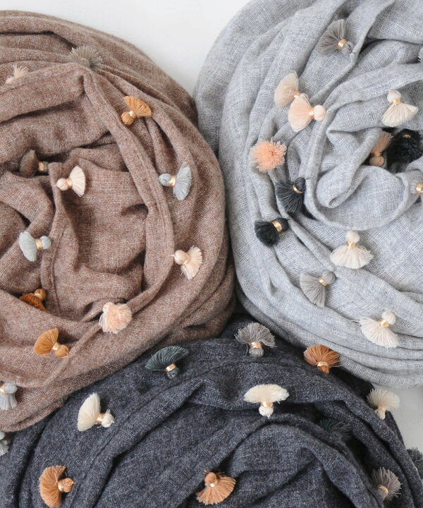 楽天市場】CITRUS シトラス ミックス POMPOM レディース 大判 ウール  