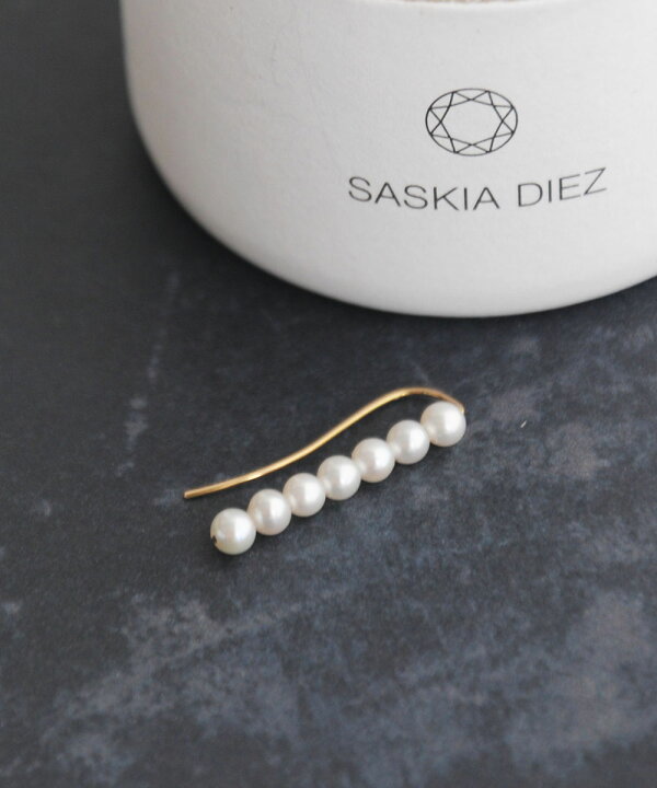 楽天市場】SASKIA DIEZ サスキアディツ ピアス パール 18K 7PEARLS 