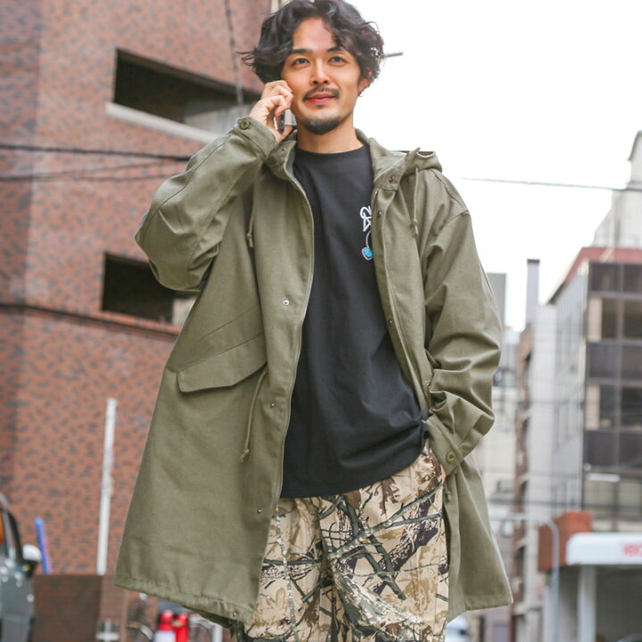 送料無料】モッズコート M-51 メンズ ミリタリージャケット アウター コート フード付き パーカー 青島 ブルゾン 薄手 一重 オーバーサイズ  大きいサイズ カーキ オリーブ ブラック 黒 春服 秋服 20代 30代 40代 レディース M L ラグスタイル aa-3464 | ラグスタイル  ...