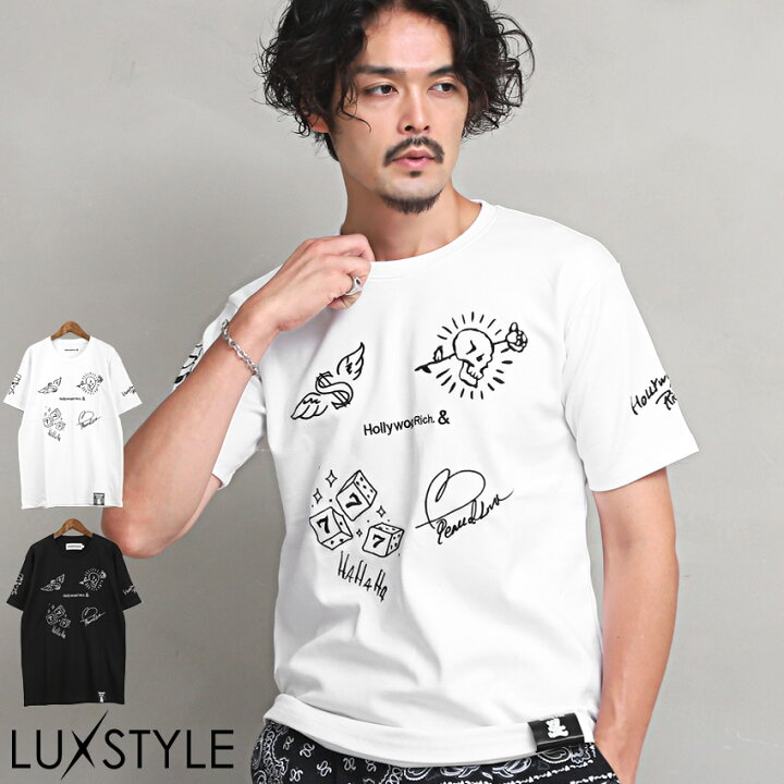 楽天市場】△送料無料△ Tシャツ メンズ 半袖 手書き風 刺繍 スムース 