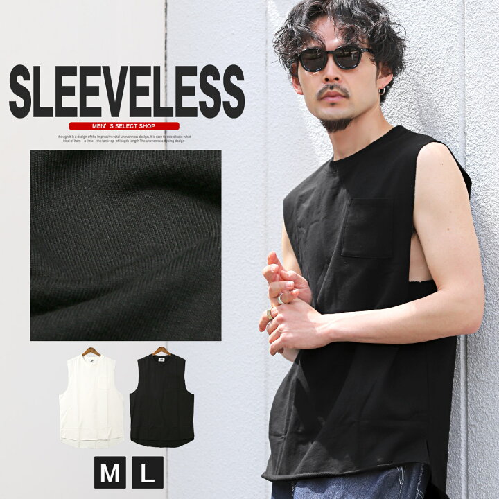 楽天市場】ノースリーブ Tシャツ メンズ タンクトップ 夏 無地 