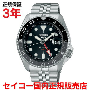 �y�������K�i�z SEIKO �Z�C�R�[5�X�|�[�c SKX�V���[�Y GMT 42.5mm �����Y �r���v �E�H�b�` �������� �X�e�����X�X�e�B�[���u���X���b�g �u���b�N������ �� SBSC001