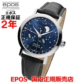 国内正規品 EPOS エポス メンズ 腕時計 自動巻 ムーンフェイス Oeuvre d'art Big Moon ウーヴル ダール ビッグムーン 3440BL