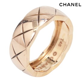 【返品OK】CHANEL シャネル ココクラッシュ 　ミディアム リング ピンクゴールド 750(PG) ＃48 8号 指輪 【中古Bランク】