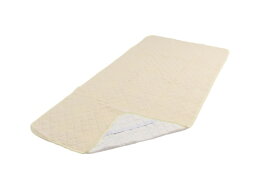 敷きパッド　シングル　綿100%　ビッグドットサイズ：100X205cm　カラー：クリーム 洗える　清潔　柔らかい肌ざわり　快適四隅ゴム　オールシーズン対応