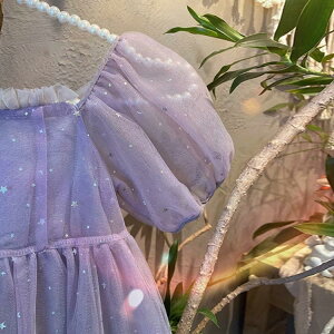 子供ドレス 発表会 子どもドレス パープル プリンセスドレス ビーズ こどもドレス 結婚式 ピアノ発表会 七五三 キッズドレス 子供フォーマル 子どもドレス 三歳 3歳 4歳 5歳 110 120 130 140 150cm