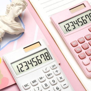 電卓 8桁 カラー デザイン電卓 計算機 液晶 大型表示 見やすい 打ちやすい 太陽電池 電池 静音 オートスリープモード おしゃれ かわいい カラフル オフィス用品 事務用品 デスク用品 文房具