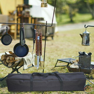 テントポールバッグ テントポール収納袋 タープポール トレッキングポール 釣り竿 収納バッグ ランタンフック 収納 ケース ポールキャリングケース テントポール 収納バッグ キャリーバッ