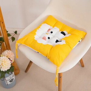 正方形 ざぶとん クッション 椅子用 ひも付き 滑り止め 柔らかい 座り心地いい 高反発 紐付き 体圧分散 北欧 総柄 オフィス 座禅 和室 読書 ダイニングチェア用 45x45cm オールシーズン