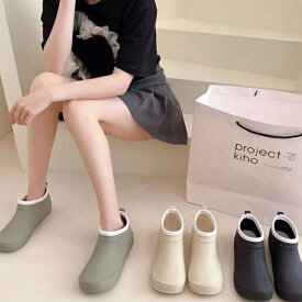 レインスニーカー 快適 靴 レディース 丈 ラバーシューズ 防水 ガーデニング 雨具 完全防水 雨靴 おしゃれ かわいい 履きやすい 無地 クッションインソール 雨靴 レインブーツ レインシューズ レジャー