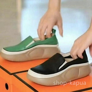 おし 反母趾 軽い 軽量 靴 厚底スリッポン レディース 厚底スニーカー ヒール4cm 外反母趾 シューズ 歩きやすい スリッポン 厚底