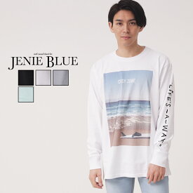 長袖Tシャツ メンズ サーフ 海 ロンT トップス フォトプリント ストリート カジュアル インナー ユニセックス ロゴ ブラック ホワイト グレー 春 春服