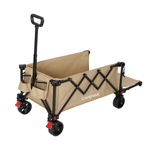 【3点以上★30%OFF今だけ!】アウトドアワゴン【後ろ開け式】 折りたたみ キャリーワゴン 大容量 118L 耐荷重120kg アウトドア カート 長物対応 頑丈 軽量 7.3kg 4輪 大型タイヤ コンパクト キャン