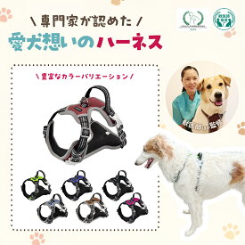 犬 ハーネス ドッグトレーナー 獣医師 W監修 引っ張り防止 抜けない しっかり縫製 メッシュ素材 通気性 サイズ調整可能 前後Dリング付き 夜間反射 安全 散歩 トレーニング 小型犬 中型犬 大型犬 対応 可愛い H5