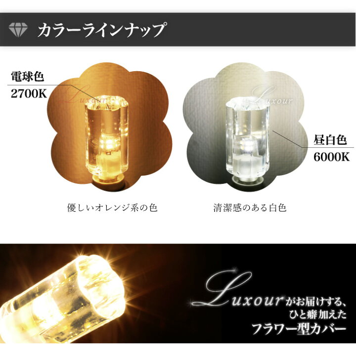 楽天市場】Luxour シャンデリア電球 LEDシャンデリア 電球 クリスタル 