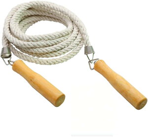 【100円クーポンあり】長縄跳び 大縄跳び 大繩 なわとび 団体 スポーツ 競技 練習用 木柄 おおなわとび 収納袋付き 5m