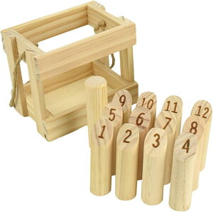 【100円クーポンあり】スキットルゲーム アウトドアゲーム ボウリング 木製 軽量 子供 大人 レクリエーション 室内・室外 収納ケース